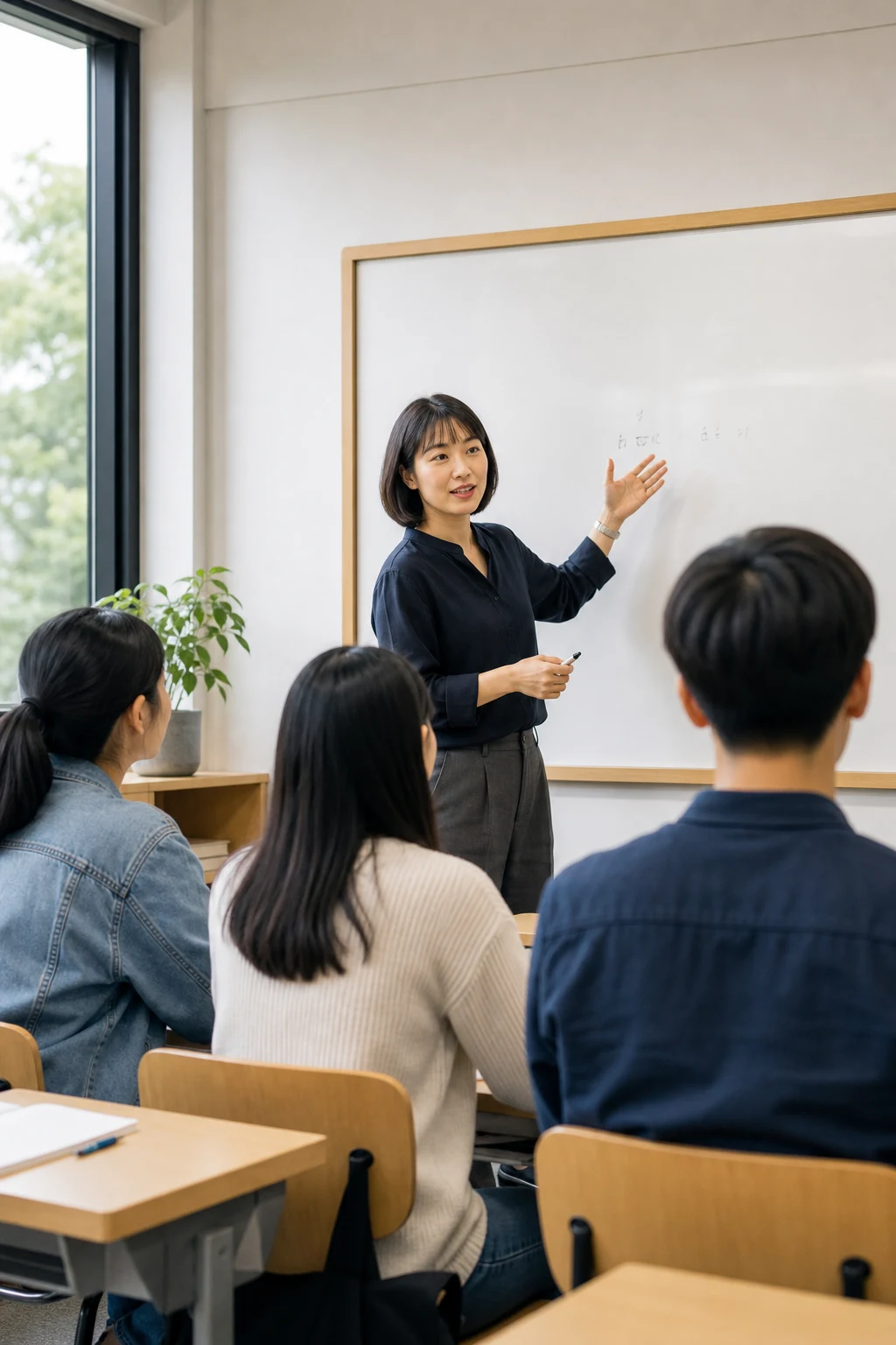 大学付属の華語センターで学ぶ学生たち